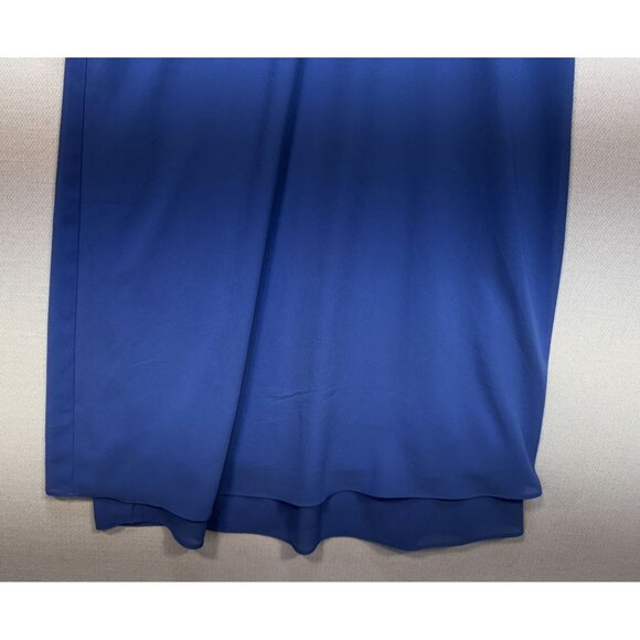 BCX Womens Cold Shoulder Shift Dress Size M Royal Blue V-Neck Ruffle Sleeve - Picture 5 of 10